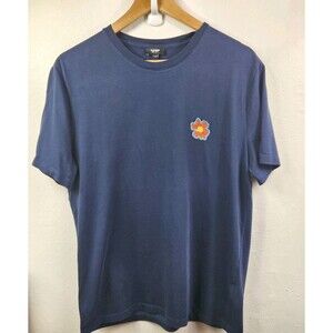 Embroidered Floral Graphic Perfect Pima Cotton T-Shirt Men's M